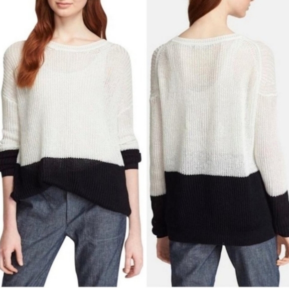 Vince color block knit crew neck sweater - Picture 6 of 9